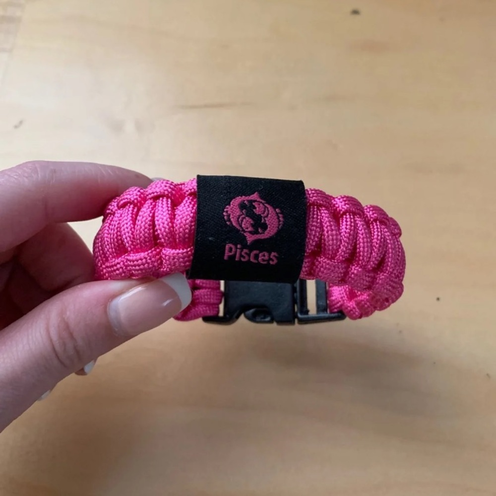 Pink Pisces Paracord Bracelet